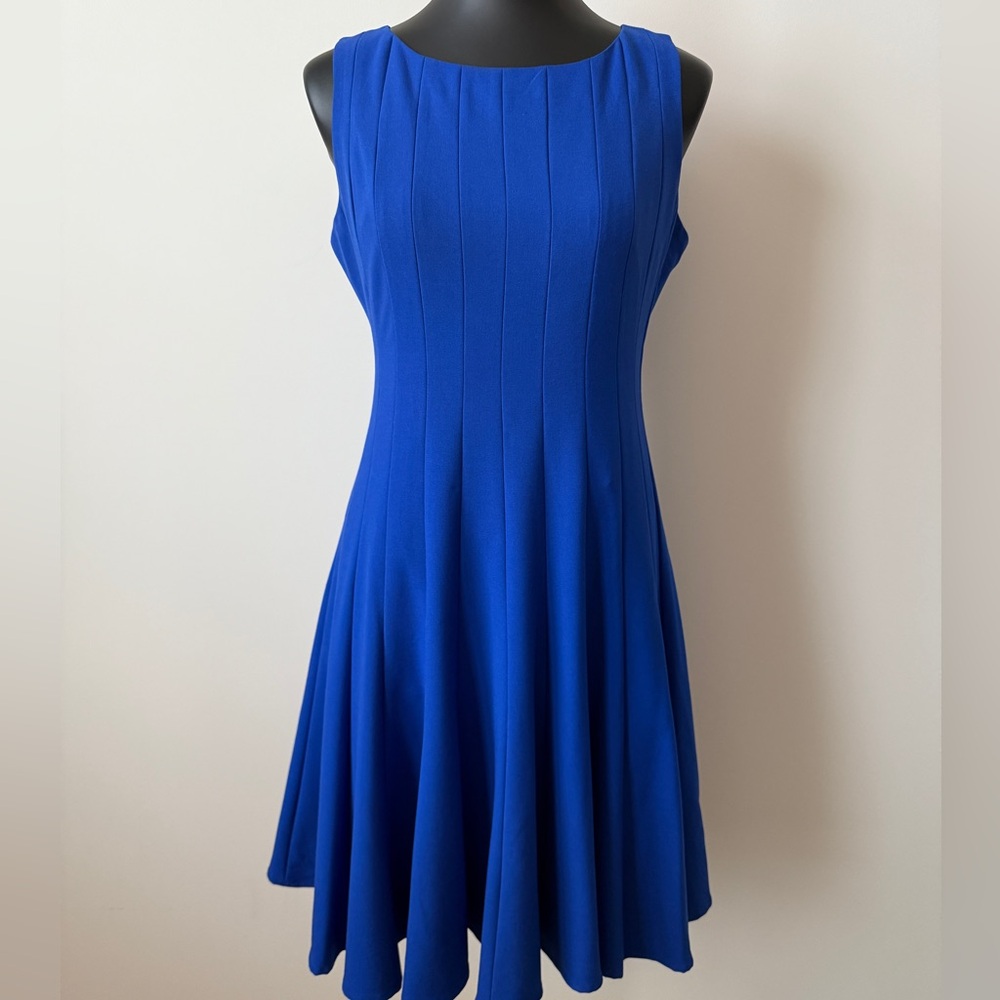 Calvin Klein Royal Blue Midi Dress Very Flattering NWOT